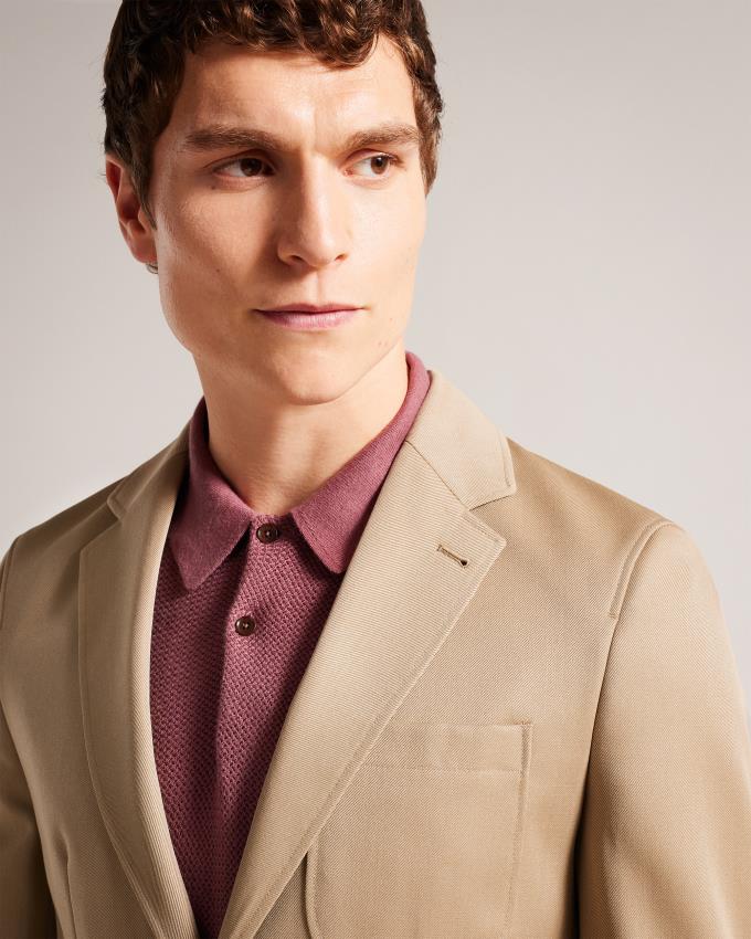 Veste Ted Baker Single Breasted Beige Homme | ISN-63999824